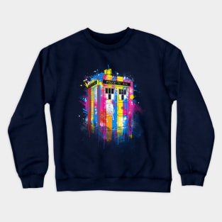 rainbow tardis Crewneck Sweatshirt